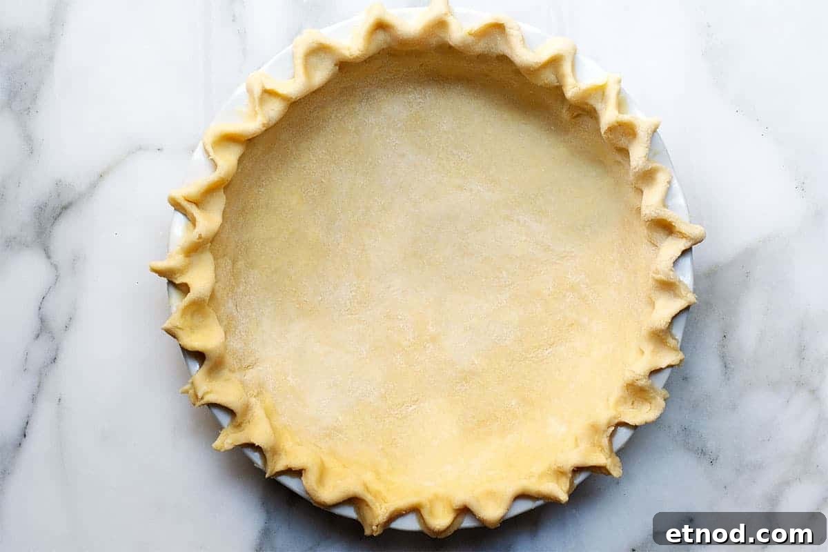 Lard Pie Crust in pie plate