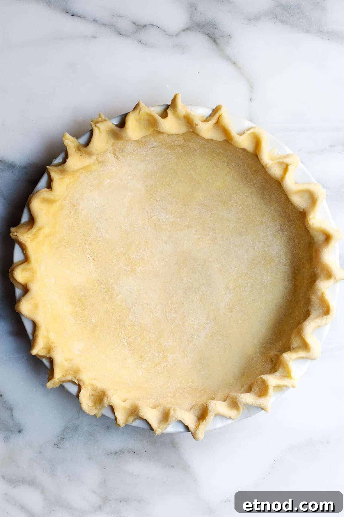 Lard Pie Crust in a pie plate