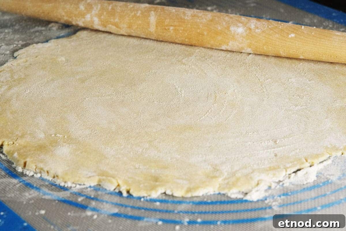 lard pie crust rolled out
