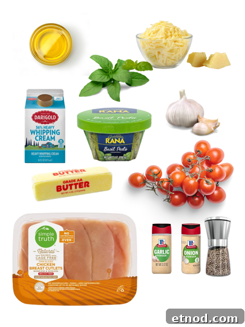 Creamy Basil Pesto Chicken Recipe with Garlic Parmesan Sauce 4 img 21995 3