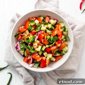 bowl of Indian kachumber salad