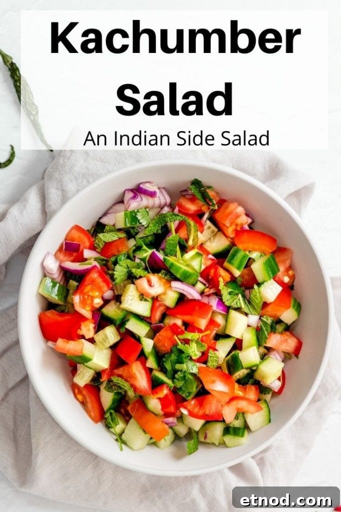 Kachumber salad pin image