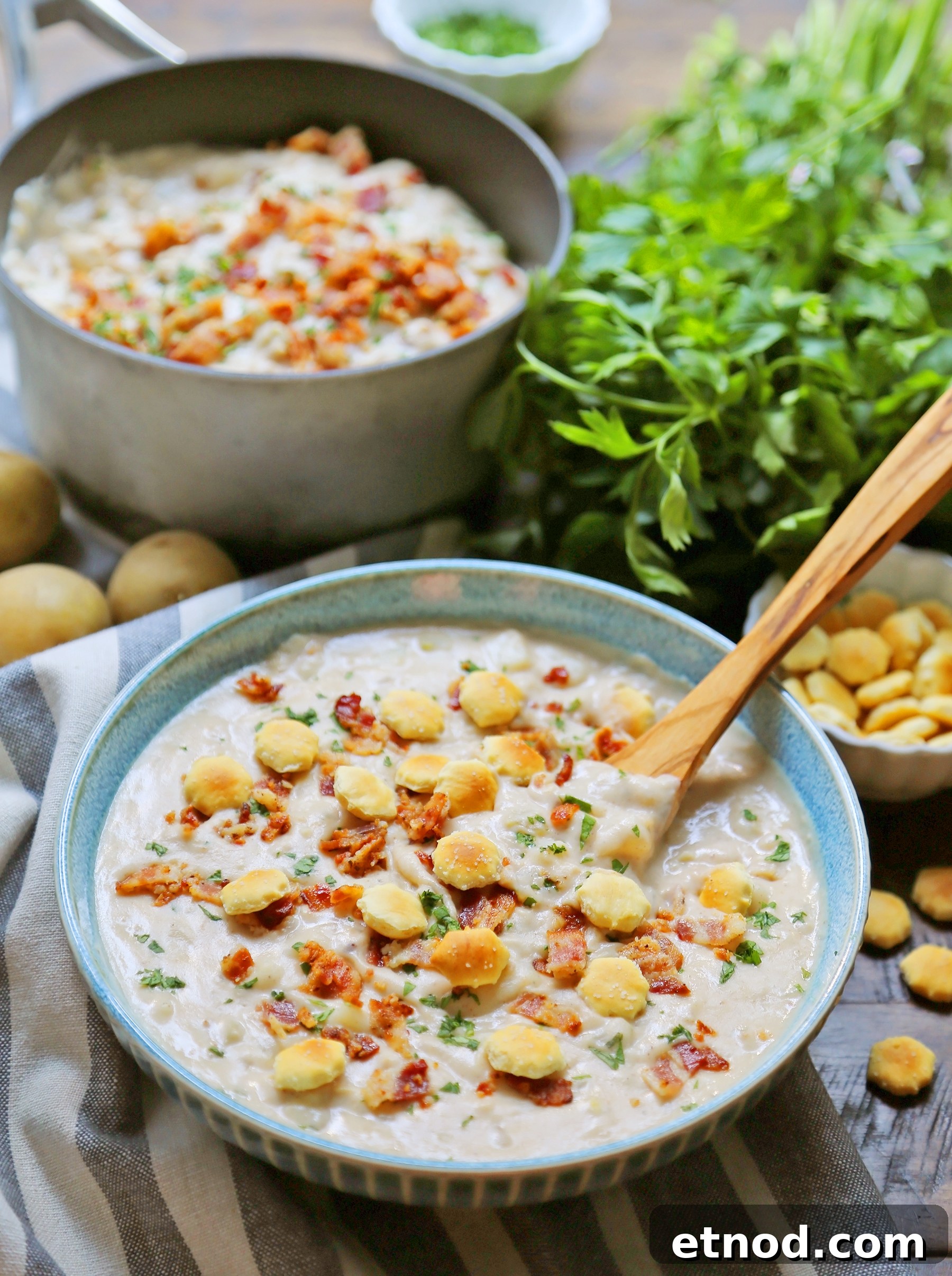 Classic New England Creamy Clam Chowder Recipe 2 Bowl of clam chowder