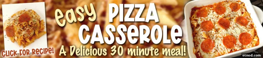 pizza casserole banner ad