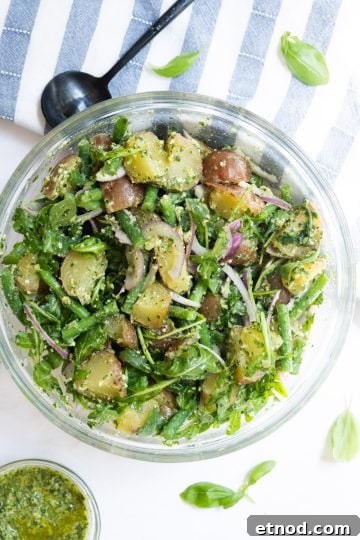 All ingredients combined into potato salad