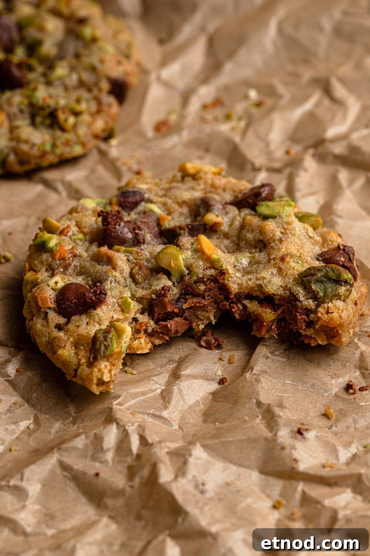 Pistachio chocolate chip cookie.