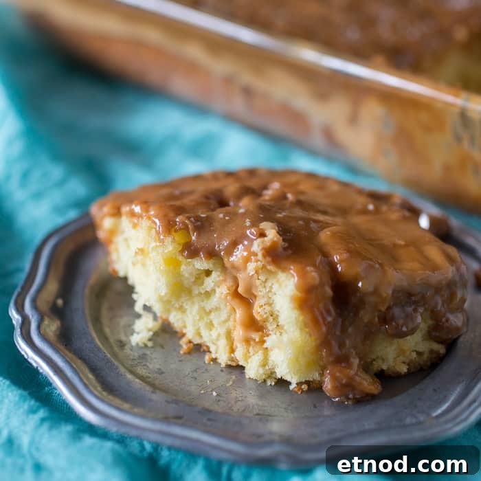 Salted Caramel Butterscotch Poke Cake