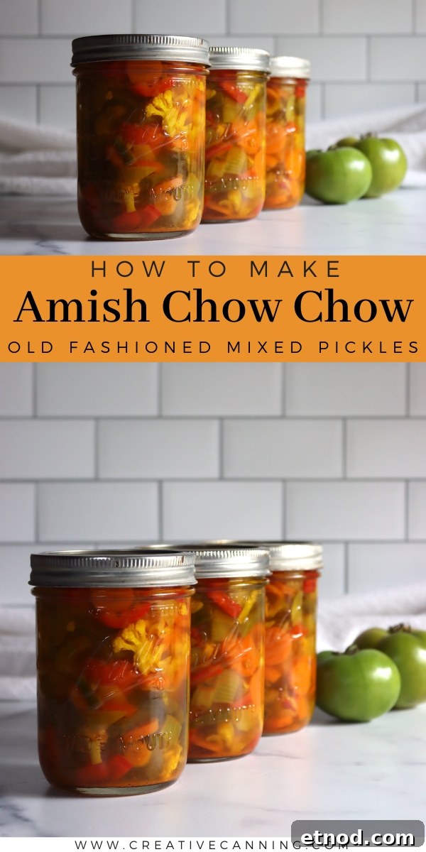 Authentic Amish Chow-Chow Recipe: Classic Southern Pickled Relish 12 Amish Chow Chow Recipe