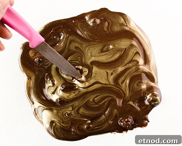 How to Make a Dripping Chocolate Cake with Ganache Finish 11 How to make a drippy chocolate cake | Erin Gardner for TheCakeBlog.com