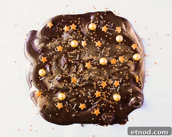 How to Make a Dripping Chocolate Cake with Ganache Finish 12 How to make a drippy chocolate cake | Erin Gardner for TheCakeBlog.com