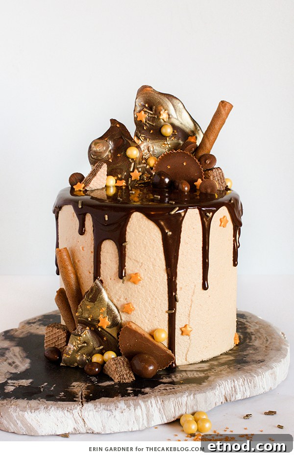 How to Make a Dripping Chocolate Cake with Ganache Finish 3 How to make a drippy chocolate cake | Erin Gardner for TheCakeBlog.com
