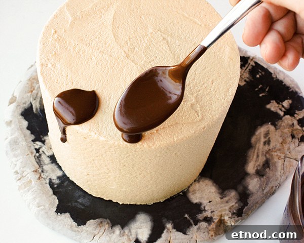 How to Make a Dripping Chocolate Cake with Ganache Finish 5 How to make a drippy chocolate cake | Erin Gardner for TheCakeBlog.com