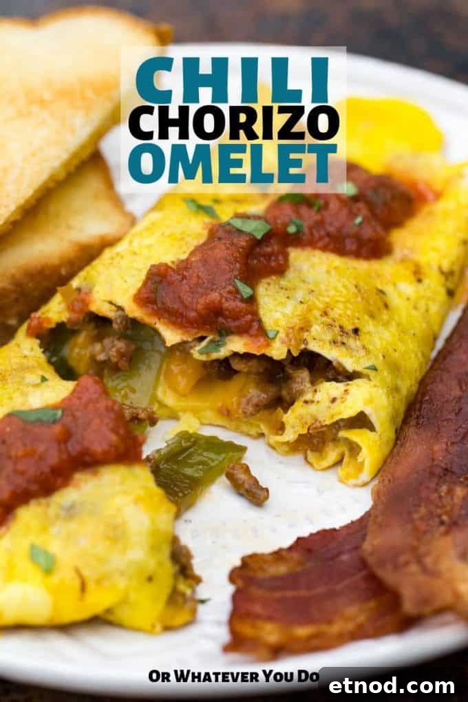 Spicy Chorizo and Chile Omelette Recipe for Brunch 2 Chorizo Chili Omelet
