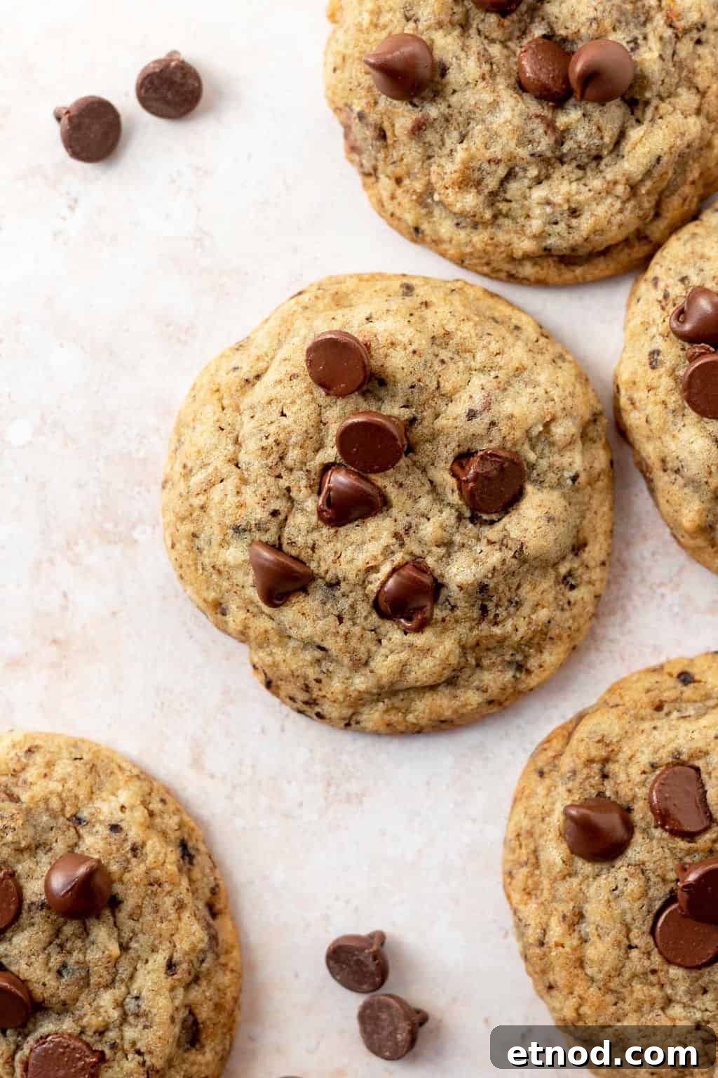 Close up of baked cookie.