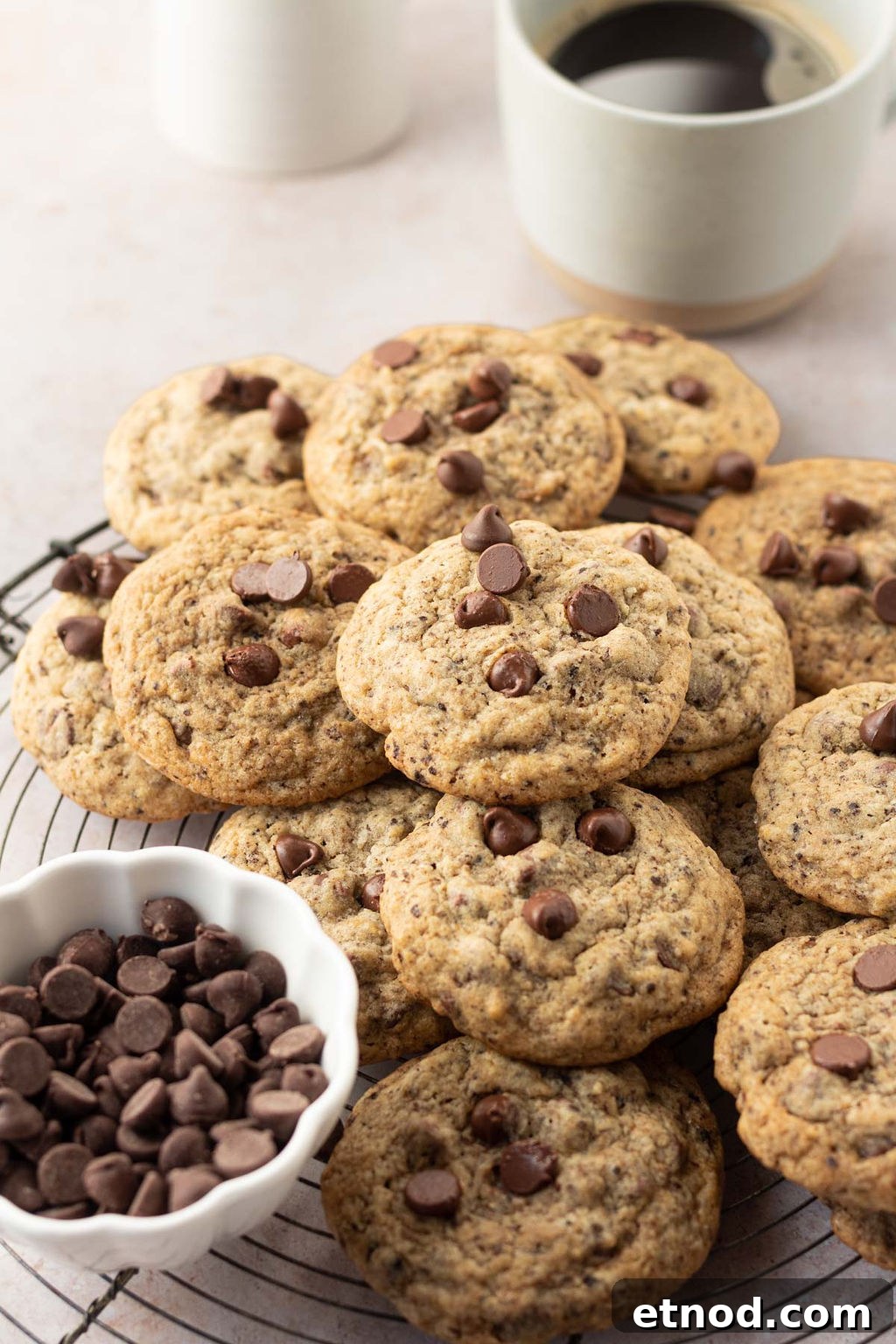 Chocolate Chips Espresso Cookies.