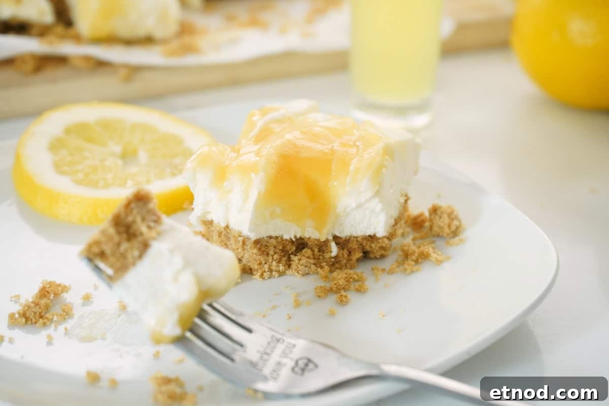 Limoncello Cheesecake Bars (No-Bake) 3 img 27228 2