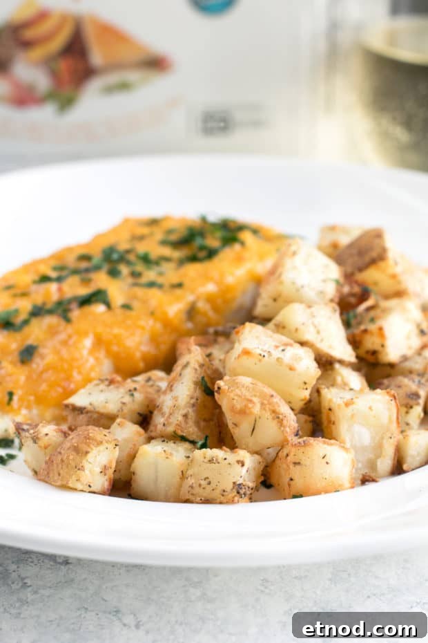 Parmesan Lemon Herb Roasted Potatoes — LoveTheWild Recipe 3 Parmesan Lemon Herb Roasted Potatoes with LoveTheWild's Fantastic Fish Dinner | cakenknife.com #sponsored #healthy #yummy