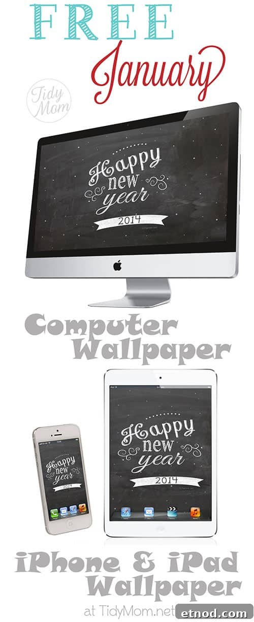January Wallpaper FREE January New Year Chalkboard Wallpaper