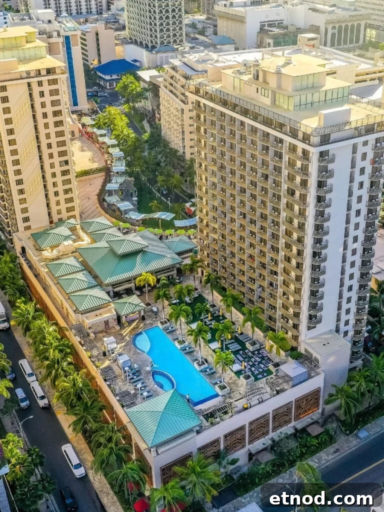 Embassy Suites by Hilton Waikiki Beach Walk — Oceanfront Suites & Amenities 2 The Embassy Suites by Hilton Waikiki Beach Walk resort property.