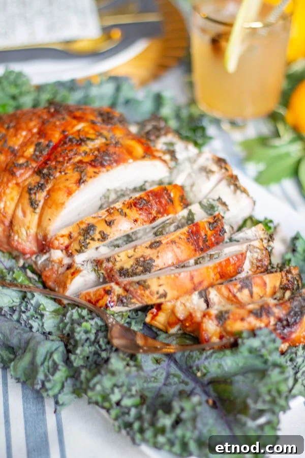 Thanksgiving Turkey Breast Mushroom Spinach Stuffed Turkey Breast | This Mushroom Spinach Stuffed Turkey Breast is a fun alternative to serving a whole turkey at #Thanksgiving or #Christmas.