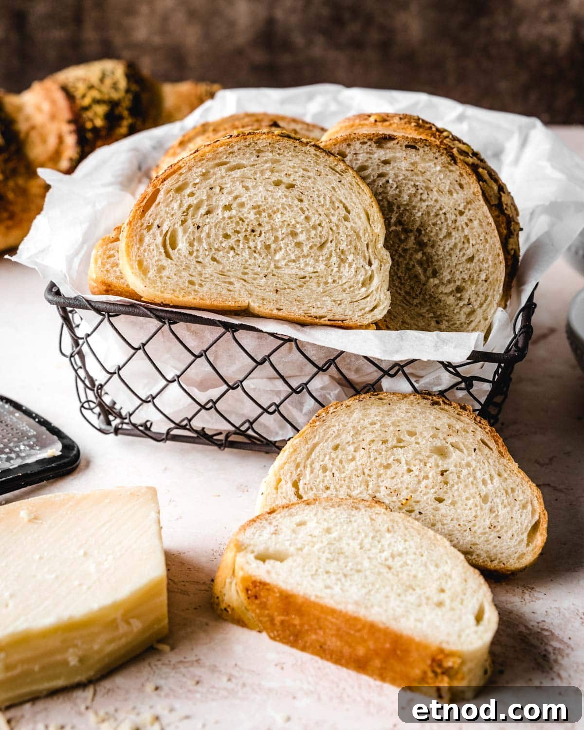 Crusty Italian Herb Cheese Bread — Same-Day or Overnight Recipe 5 Serve slices of Italian bread with dinner tonight! Recipe is ready in 4 hours.