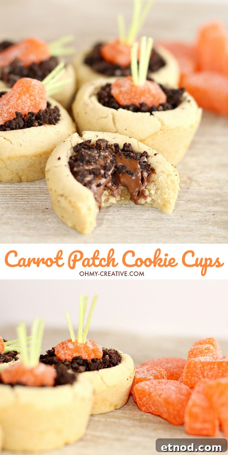 Carrot Patch Cookie Cups final image
