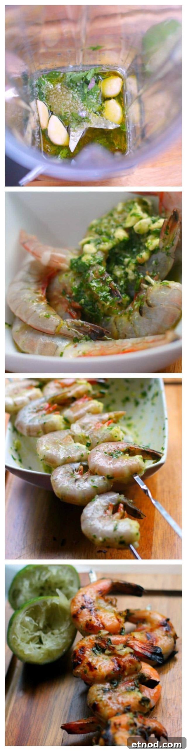 Honey Lime Grilled Shrimp Collage