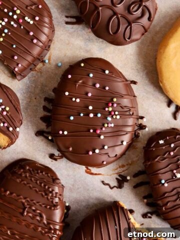 homemade chocolate peanut butter easter eggs reese's copycat