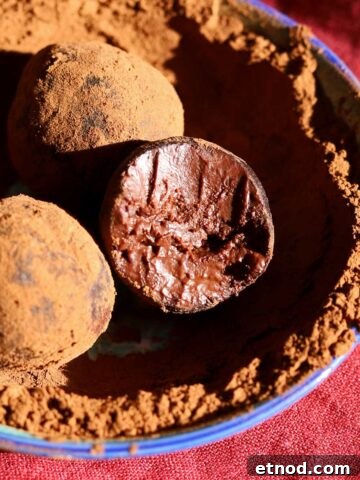 one ingredient chocolate water truffles