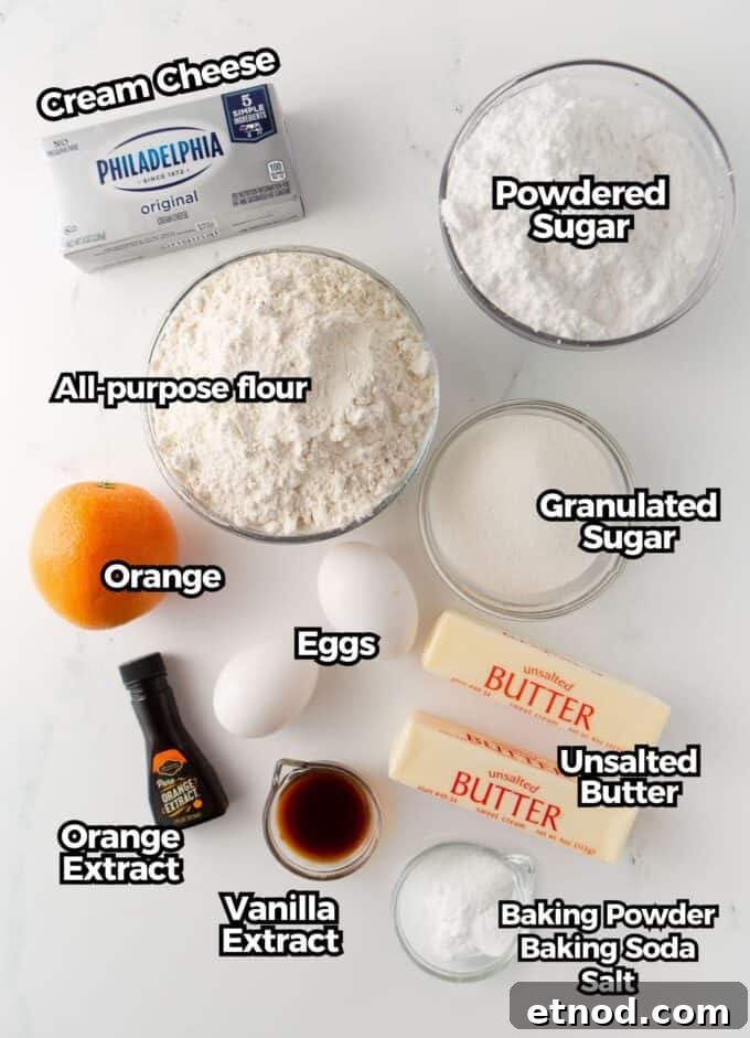 Frosted Orange Sugar Cookies Recipe with Zesty Glaze 4 frosted orange sugar cookie ingredients