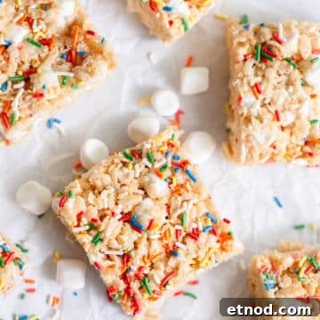 Birthday Cake Rice Krispie Treats
