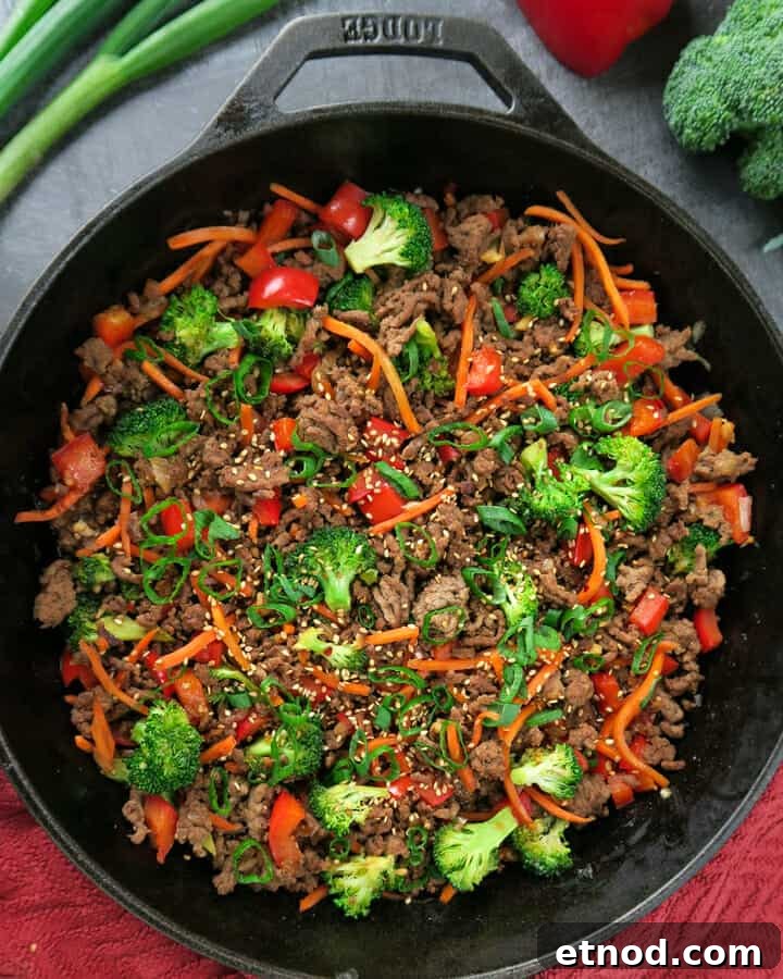 30-Minute Korean Ground Beef Stir-Fry (One-Pot Recipe) 2 Korean Ground Beef Stir Fry {Easy, One Pot, 30-Minute Meal}