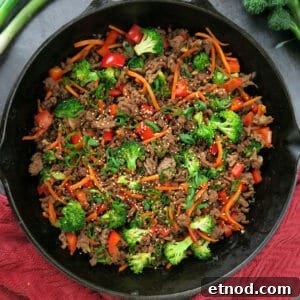 Korean Ground Beef Stir Fry {Easy, One Pot, 30-Minute Meal}