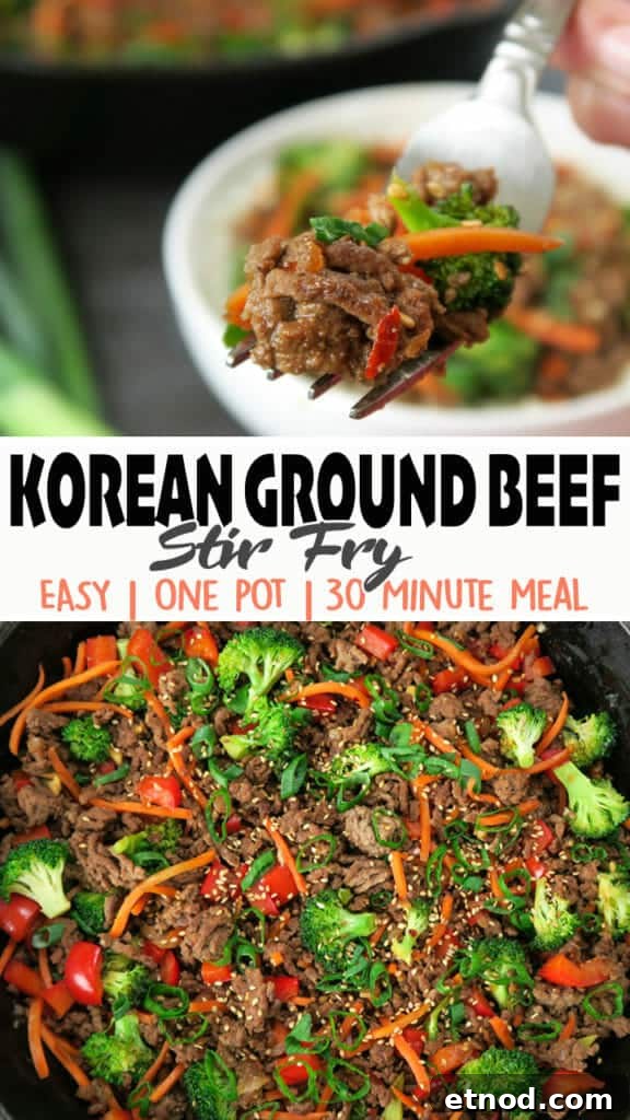 30-Minute Korean Ground Beef Stir-Fry (One-Pot Recipe) 15 Korean Ground Beef Stir Fry {Easy, One Pot, 30-Minute Meal}