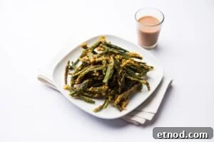 Kurkuri bhindi or crispy ladyfinger