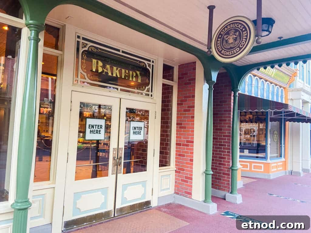 Main Street Bakery: Artisan Breads, Pastries & Coffee Near You 2 Main Street Bakery entrance at Magic Kingdom.