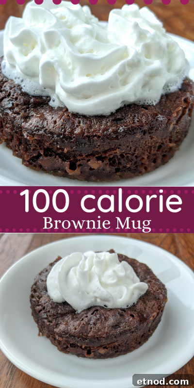 Recipe for a 100 calorie brownie mug