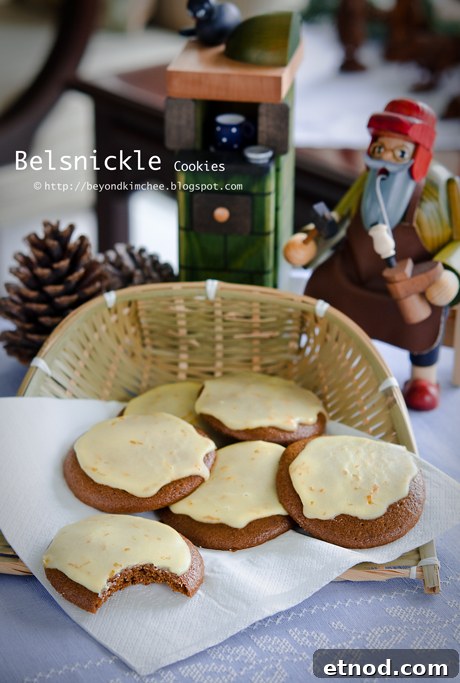Soft Ginger Cookies with Orange Glaze Recipe 16 Soft ginger cookies with orange glaze with Holiday decoration.