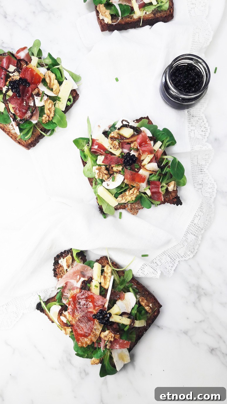 Bayonne Ham, Laguiole Cheese & Balsamic Tartine Recipe 6 This Bayonne Ham Laguiole Cheese & Balsamic Vinegar Tartine will bring your snack break to a whole new level! | ahedgehoginthekitchen.com
