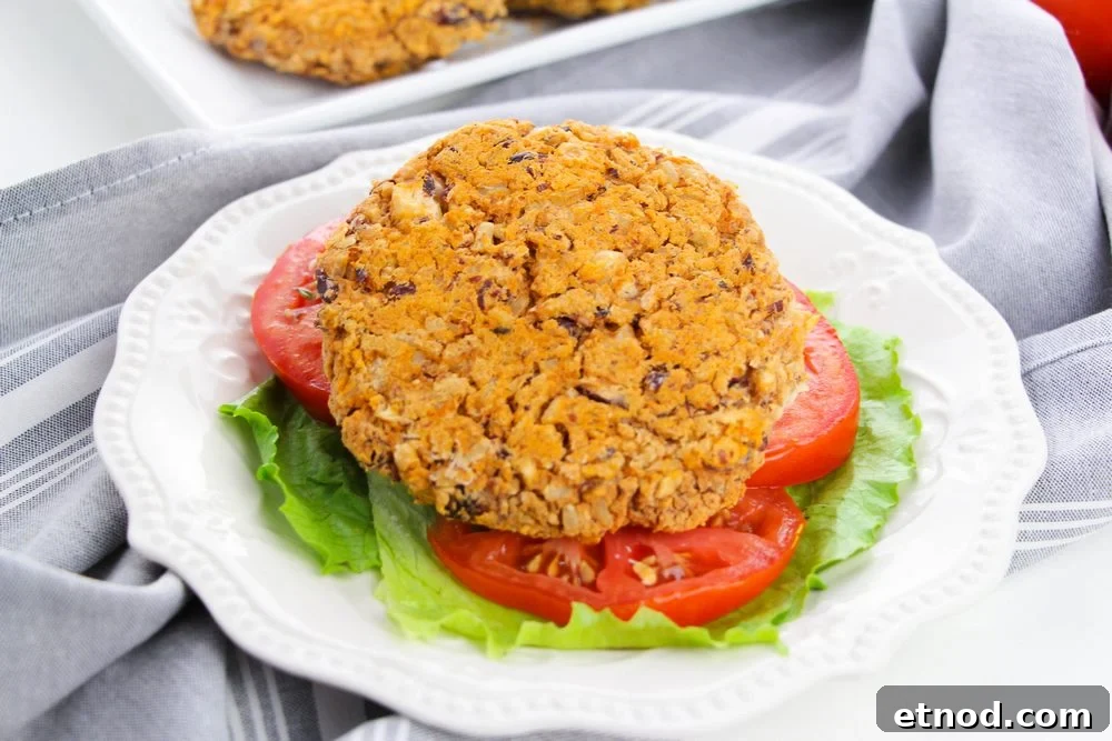 vegetarian bean burger