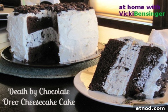 Decadent Chocolate Oreo Cheesecake Cake Recipe 2 Death by Chocolate Oreo Cheesecake Cake