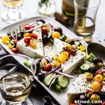 15-Minute Greek Salad with Feta and Olive Vinaigrette 7 15 MInute Greek Feta Salad www.thecuriousplate.com