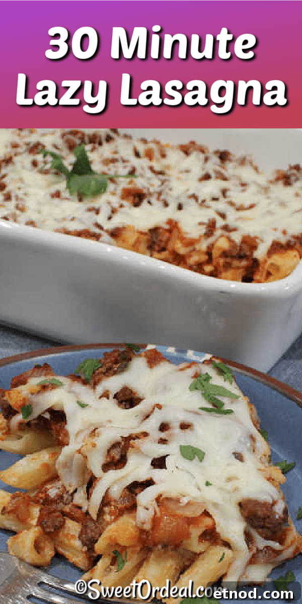 30 Minute Lazy Lasagna