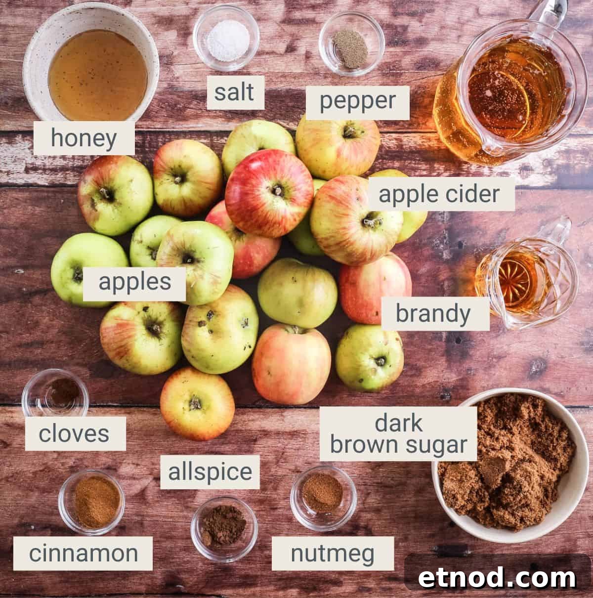 Homemade Oven-Baked Apple Butter Recipe for Spreads & Gifts 4 Apple Butter ingredients