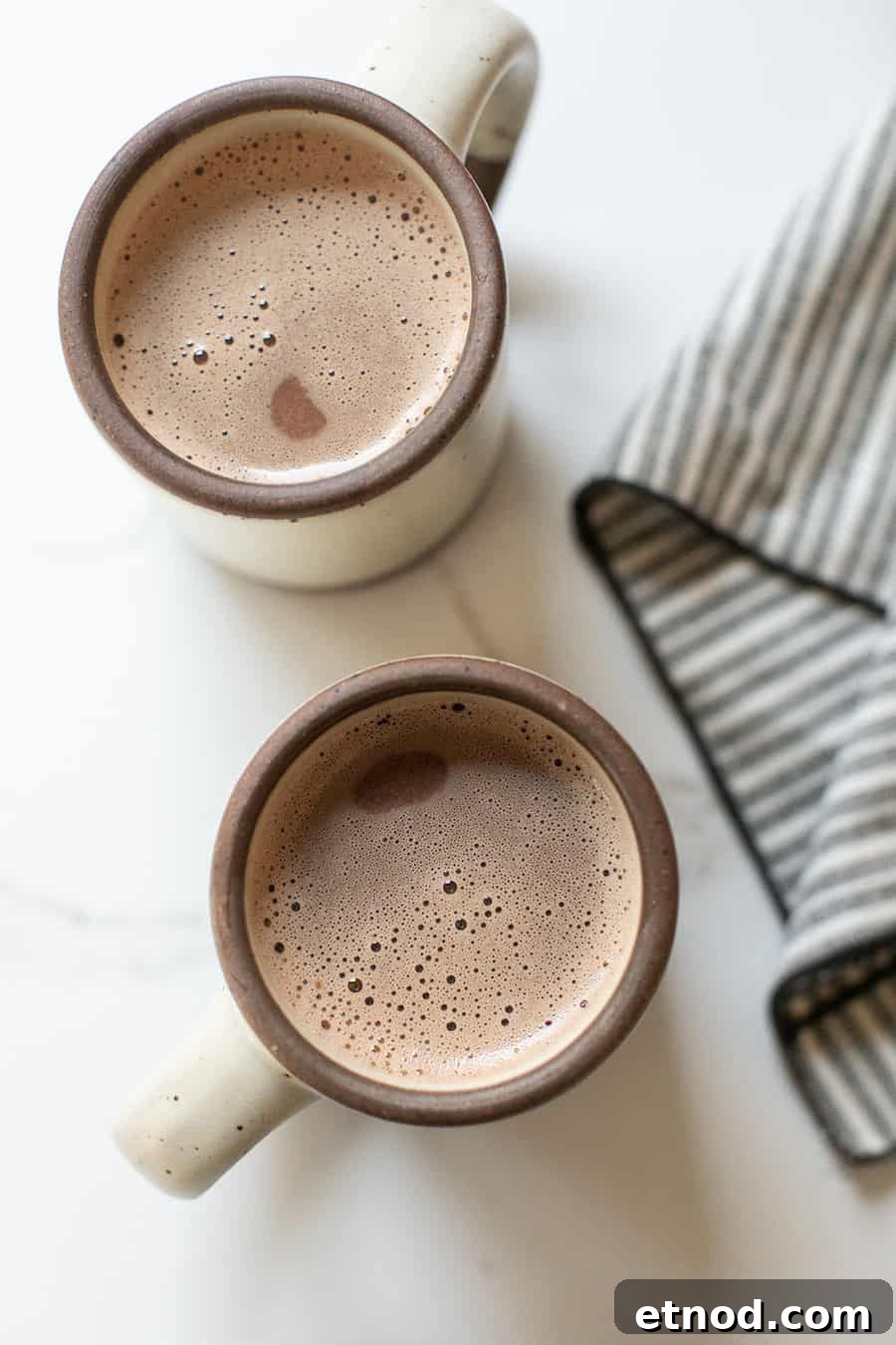 Creamy Homemade Hot Chocolate Recipe for Rich, Cozy Cocoa 5 The best homemade hot chocolate recipe in large mugs.