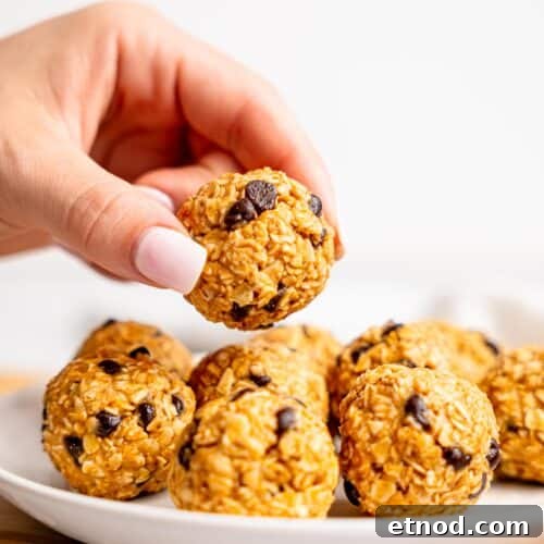 3 Ingredient Peanut Butter Oatmeal Balls.