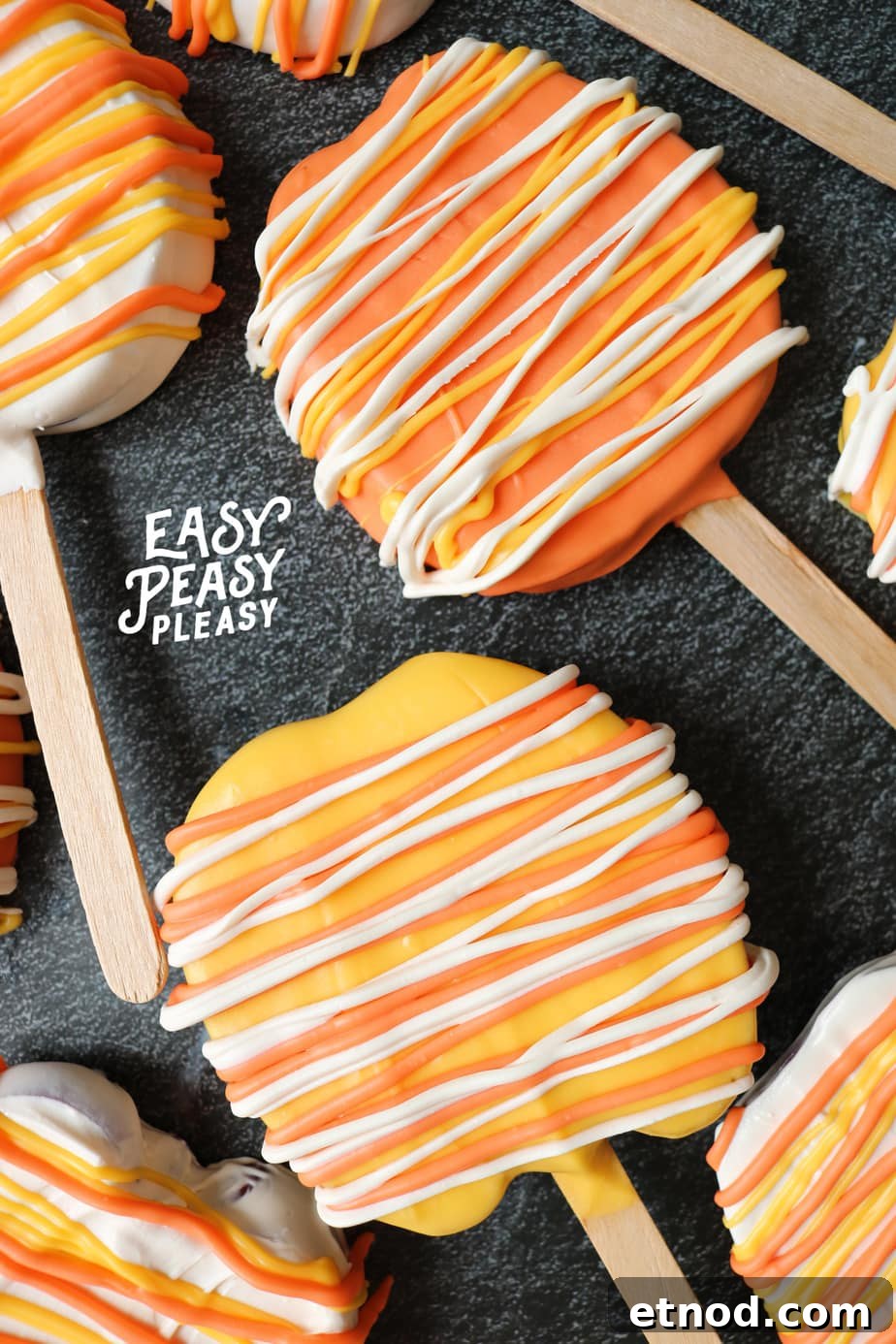 Make Delicious Candy Apples Easily with only 2 ingredients. Give them the color of candy corn perfect for Halloween.