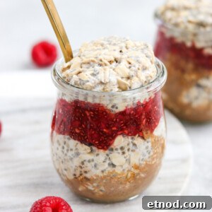 PB&J Overnight Oats (gluten free, vegan)