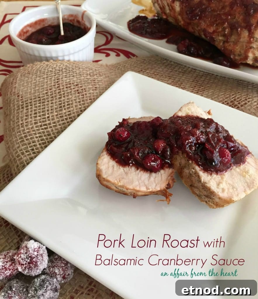 Balsamic Cranberry Pork Loin Roast with Herb Rub 2 Pork Loin Roast