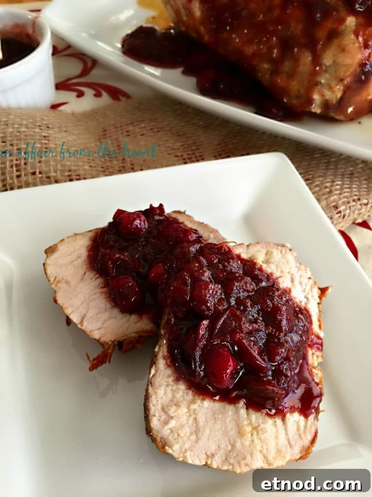 Balsamic Cranberry Pork Loin Roast with Herb Rub 5 Pork Tenderloin with Balsamic Cranberry Sauce